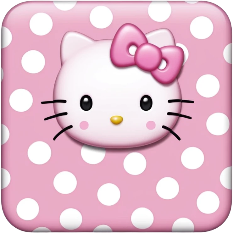 Hello kitty en puntitos para pegar y copiar emoji