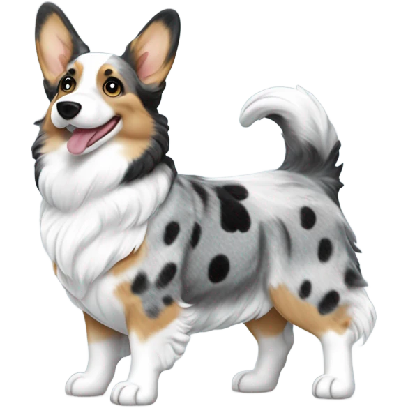 Blue merle corgi emoji