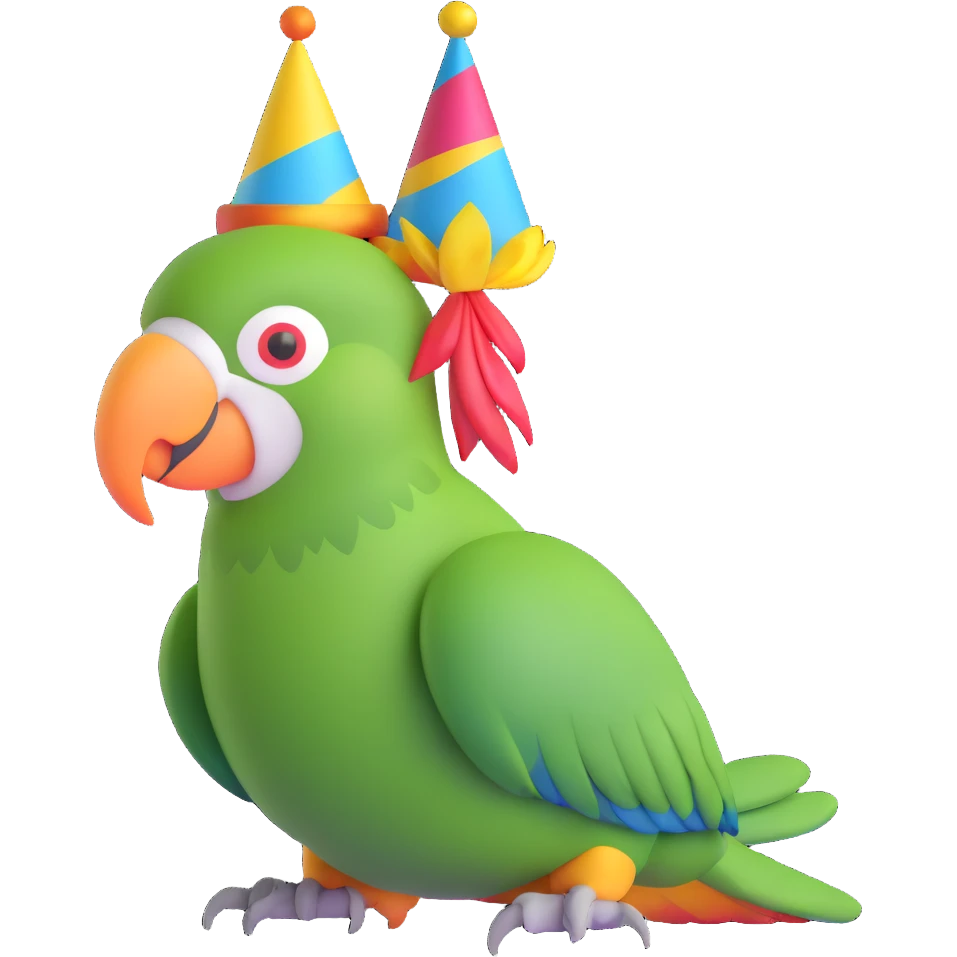 festive party parrot emoji