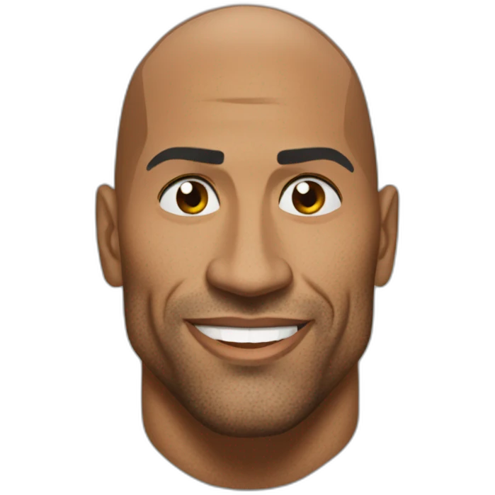 The rock en train de dormire emoji