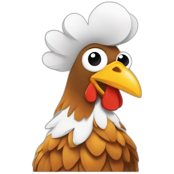 Pollo al secador de pelo emoji