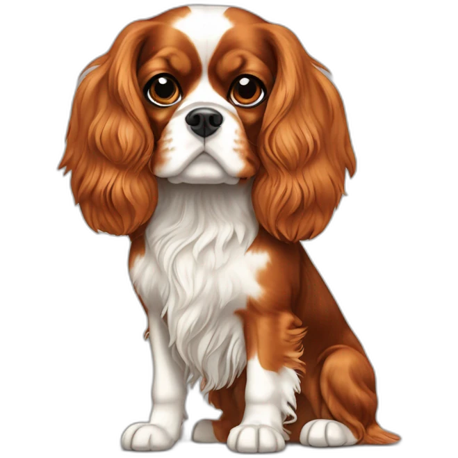 dog Cavalier King Charles Spaniel full height emoji