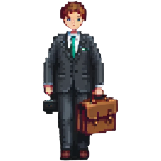 Corporate boss with briefcase and business suit emoji