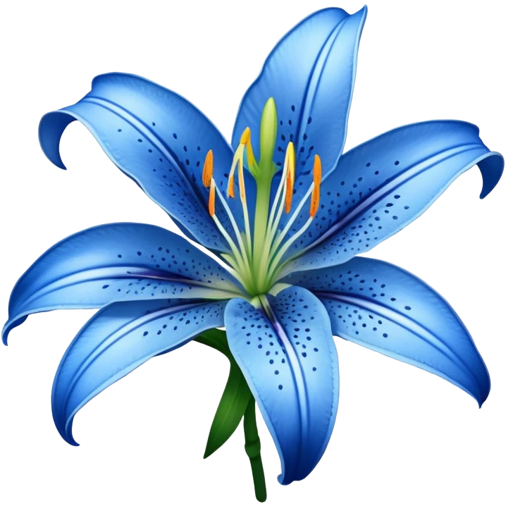 blue stargazer lily emoji