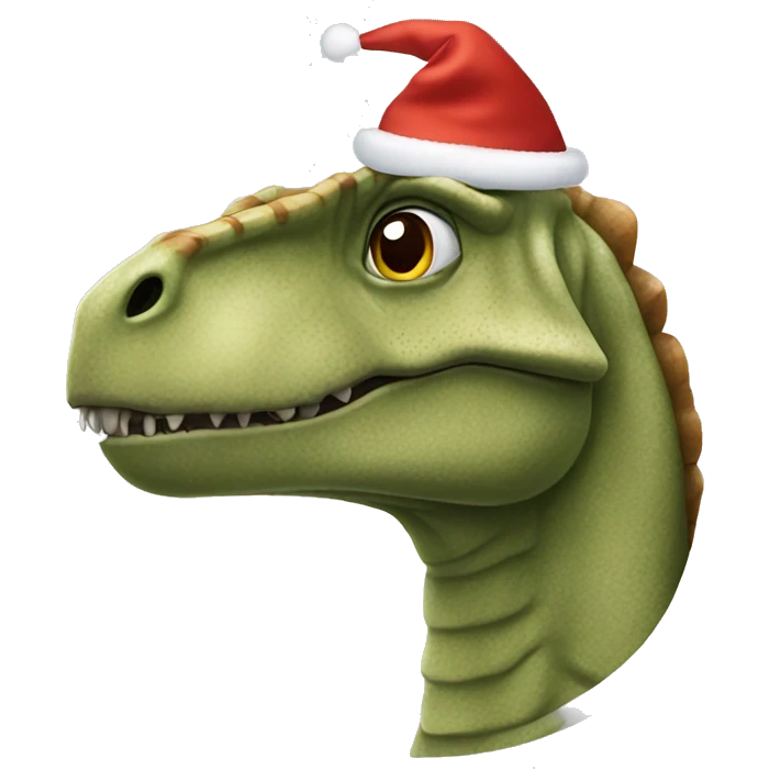 Un dinosaure père Noël  emoji