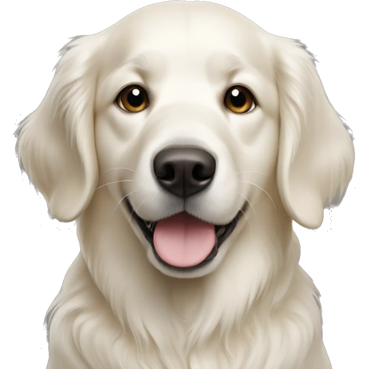 White golden retriever  emoji