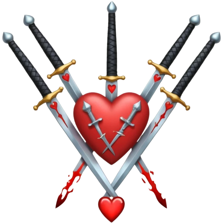 three of swords tarot emoji