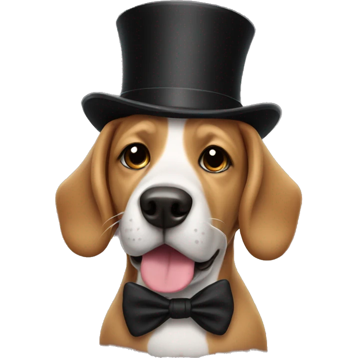 tophat dog emoji