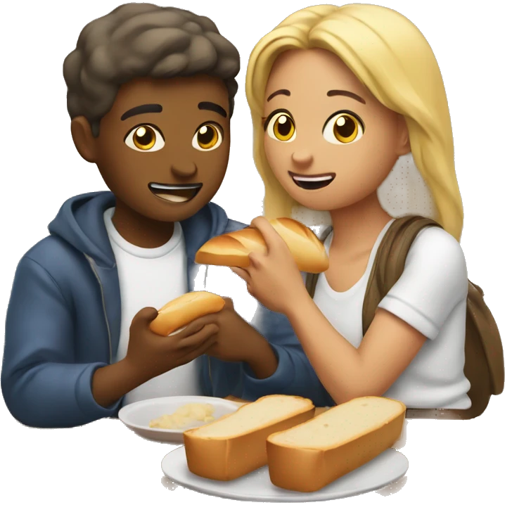 bestfriends eating bread emoji