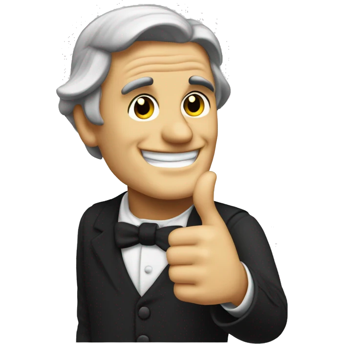 Ralph Waldo Emerson with thumbs up emoji