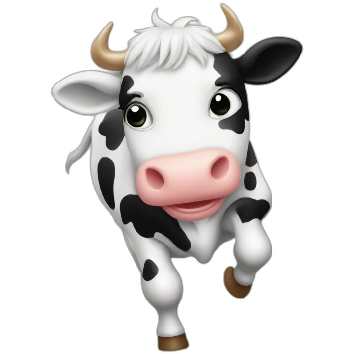 vache qui fait patinage artistique emoji