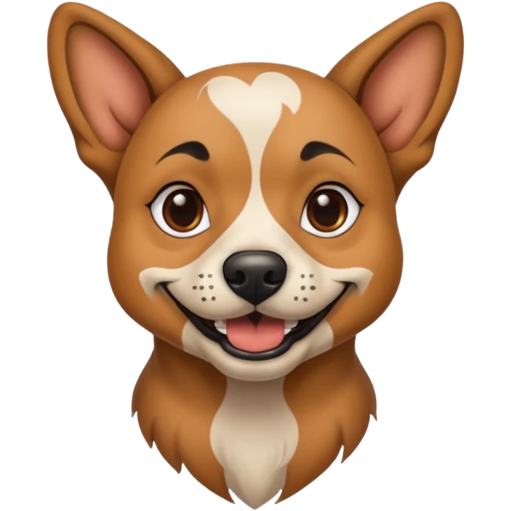 dog with tattoed face emoji
