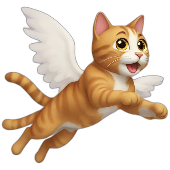 a cat flying emoji