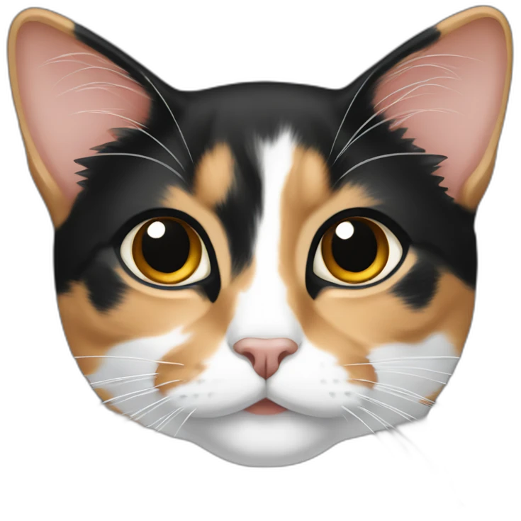 calico cat mostly black emoji