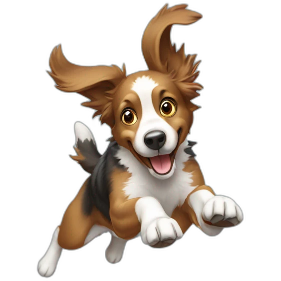 Jumping Aussie dog emoji