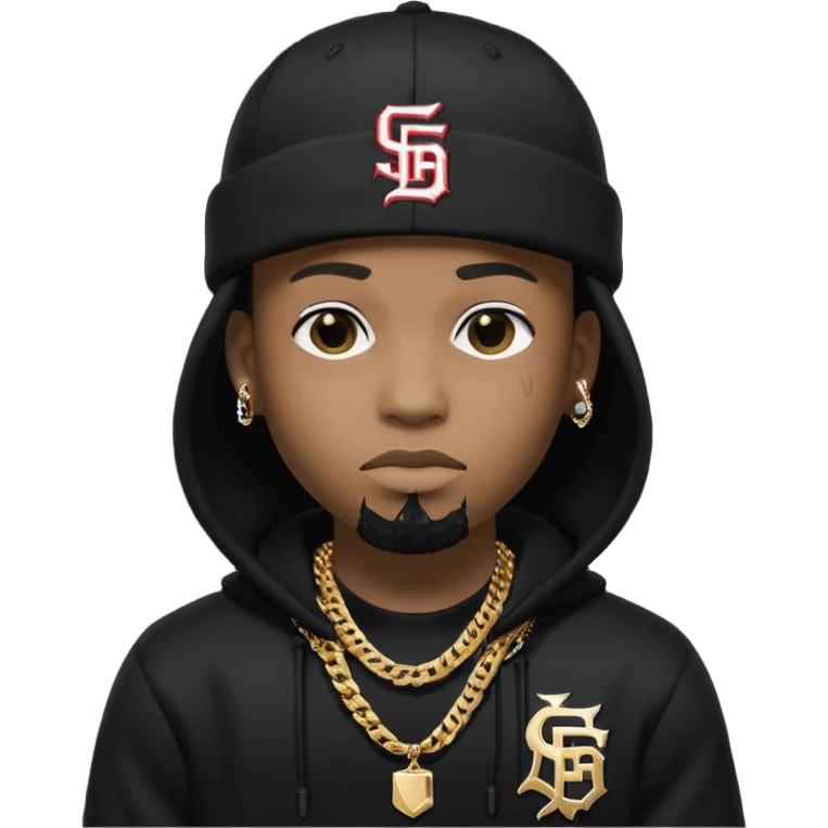 rapper khăn trùm mặt (che miệng) full đen có mũ len hãng MLB
 emoji