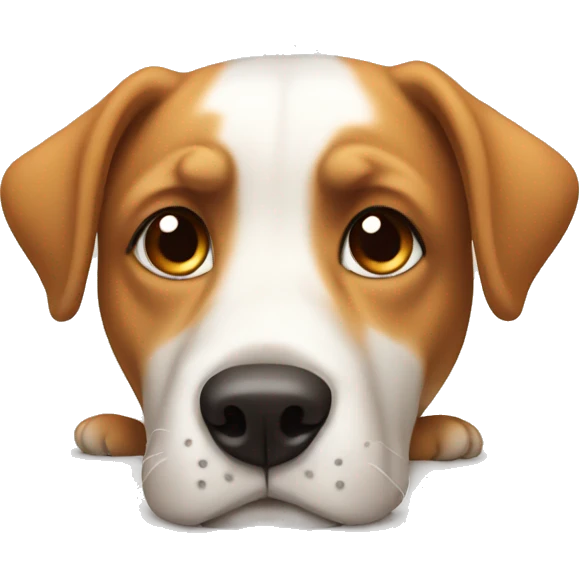 Dog laying down emoji