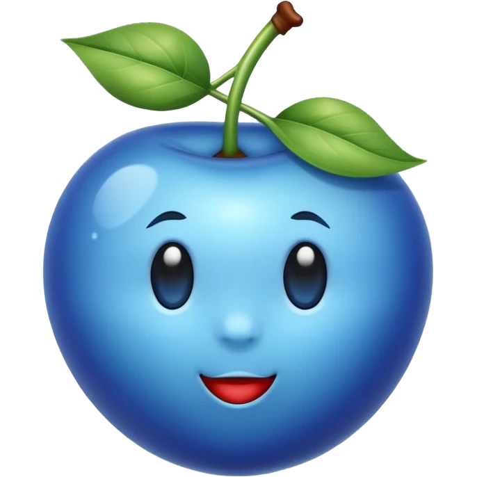 Cerise de couleur bleue  emoji