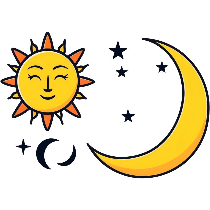 The Sun and The Moon emoji