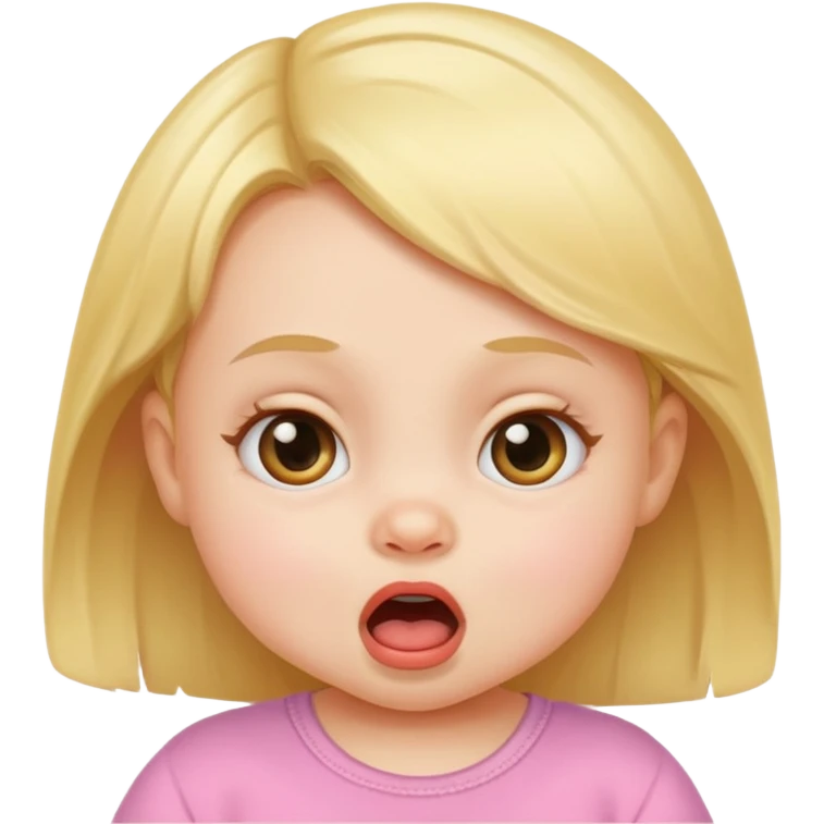Bebe mujer con caras graciosas emoji