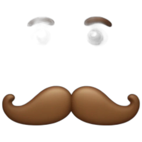 Mustache   with hand holding it's edage emoji