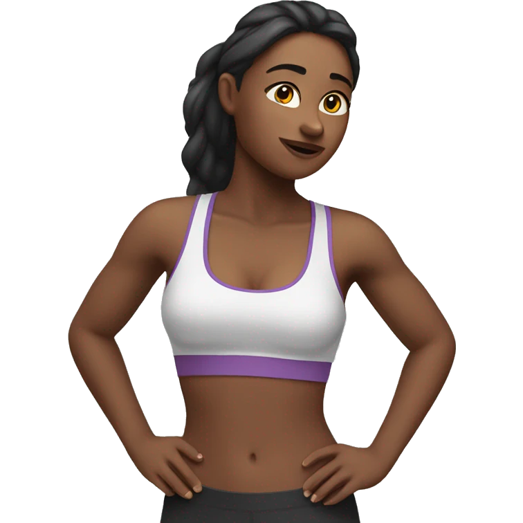 girl wearing sports bra emoji