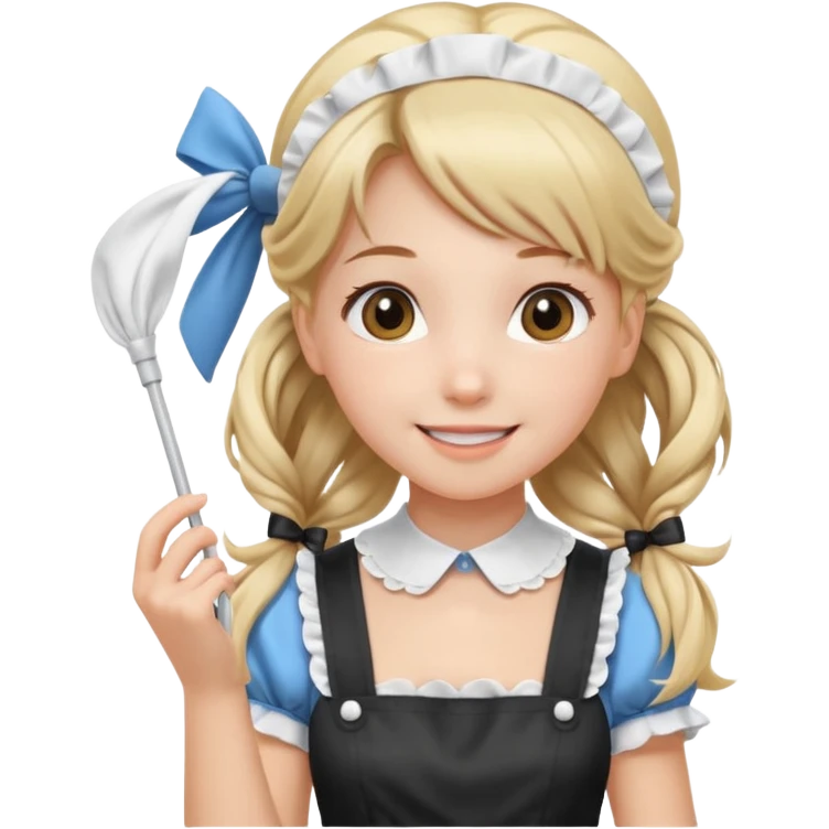 Gadis cantik memakai baju baris made seperti pembantu rambut di kelabang tersenyum manis dan membawa kain putih rambut nya tertiup angin sejuk  emoji