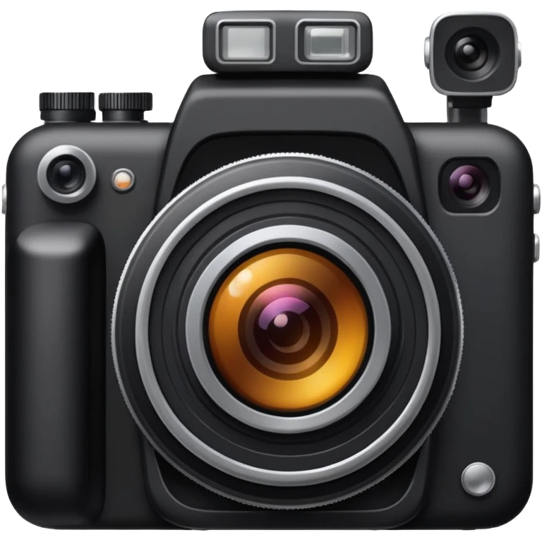 a modern camera is taking emoji