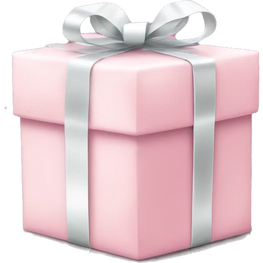 Light pink Christmas gifts under a white Christmas tree  emoji