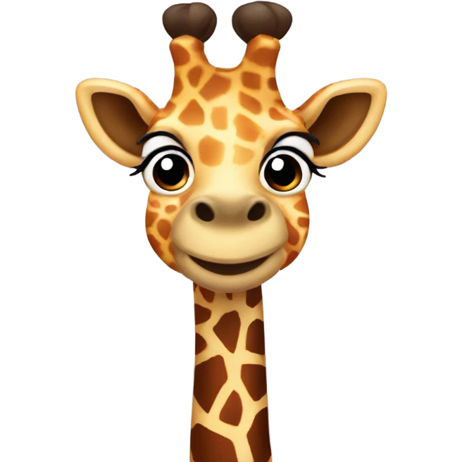 giraffa con capelli rossi emoji