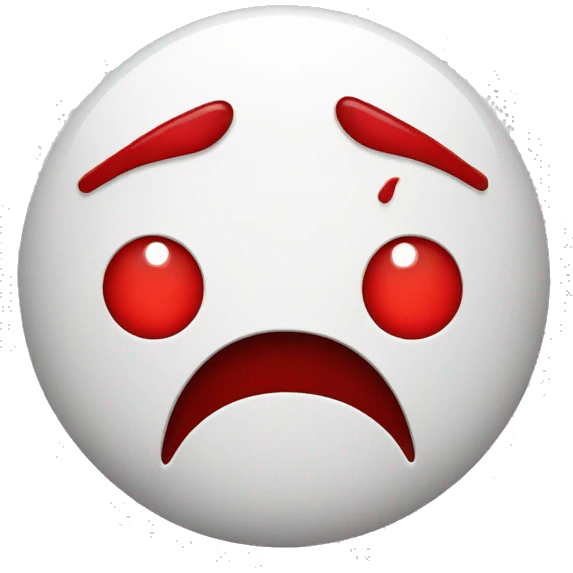 smiley face with red tears emoji