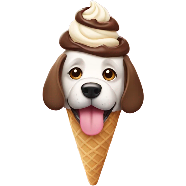 Ice cream dog  emoji