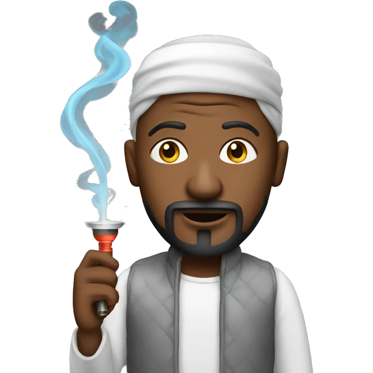 A man with a hookah emoji