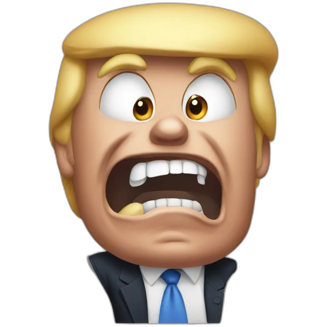 Donald trump screaming emoji