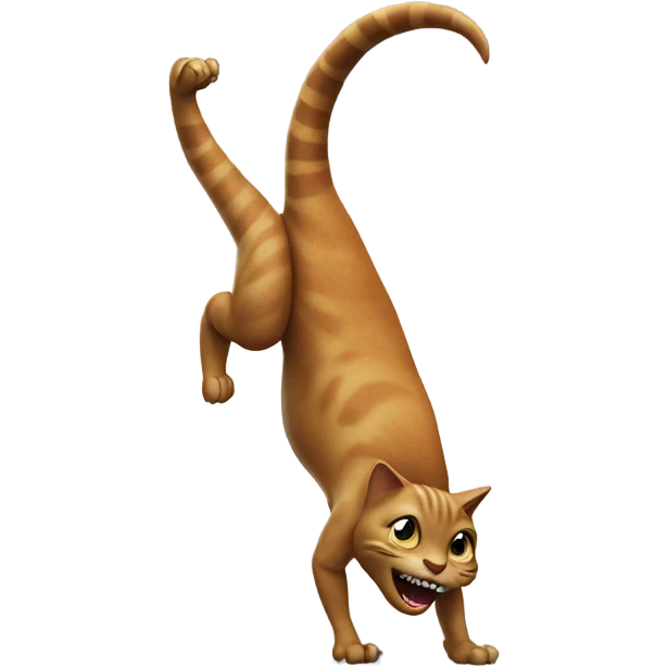 cat trex barking handstand emoji