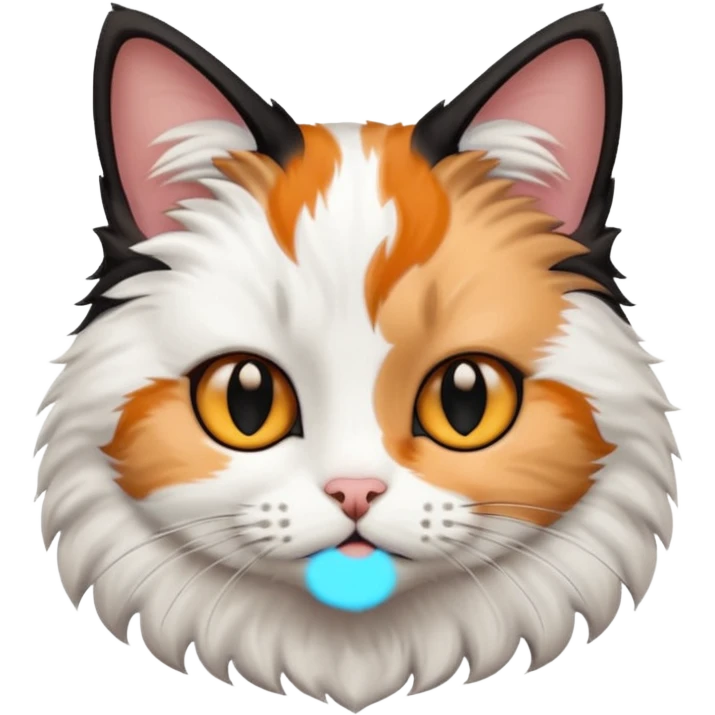 cat white and black  emoji