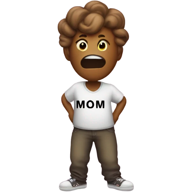 Poop emoji wearing shirt that says mom  emoji