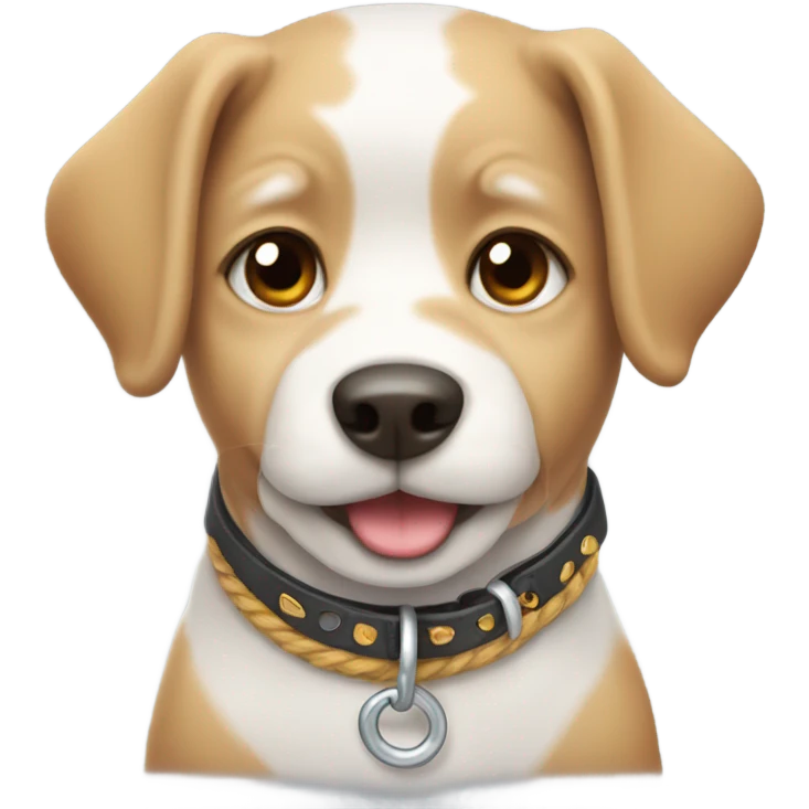 Cute dog with a collar and string emoji