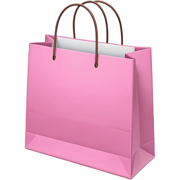 Sacolas de compra rosa emoji