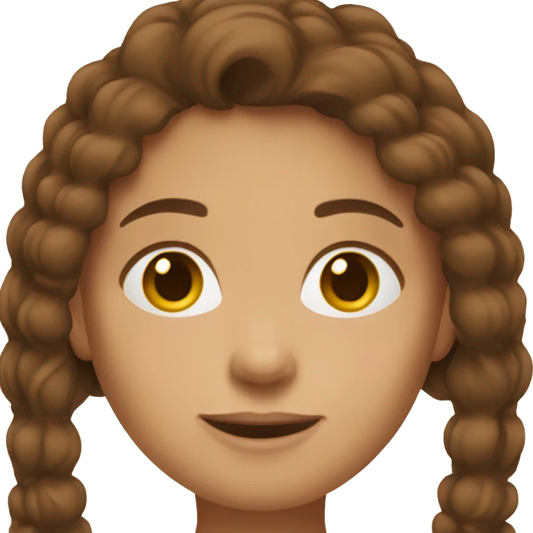 Woman with brown hair in-love emoji