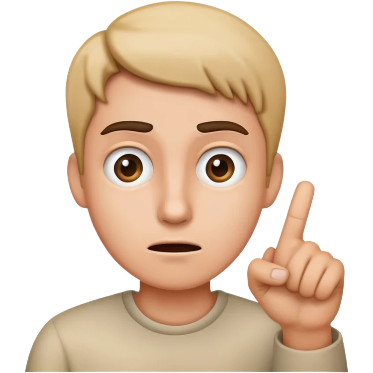 confused pointing  emoji