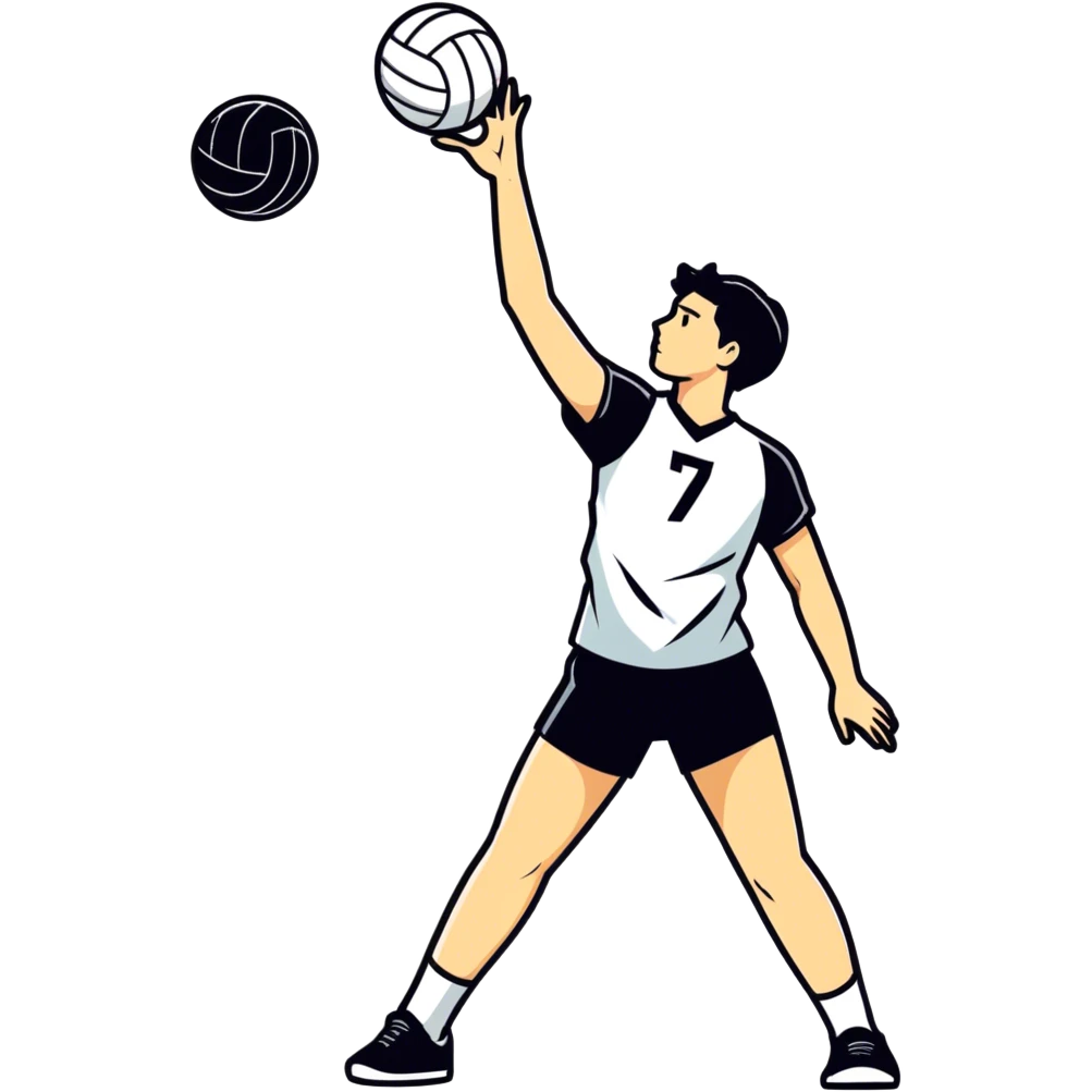 Persona con pelota de voley emoji