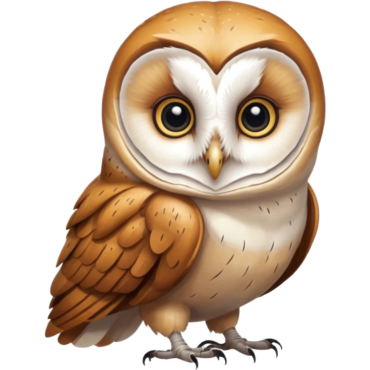 Photorealistic barn owl  emoji