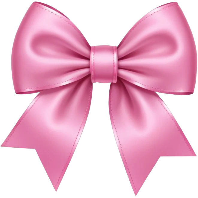 cute pink ribbon bow for hair emoji