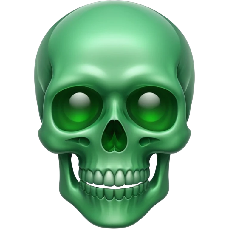 green bottle form of skull emoji