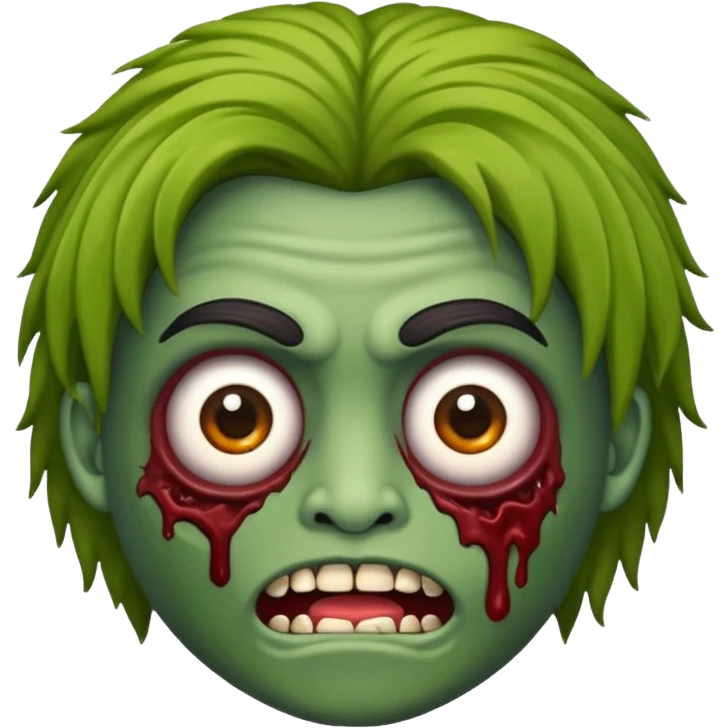 emoji de iphone de zumbi com o cabelo do james cook da serie skins emoji