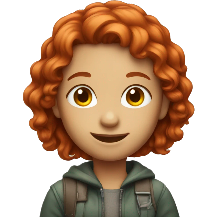 Smiling girl with redhair  emoji