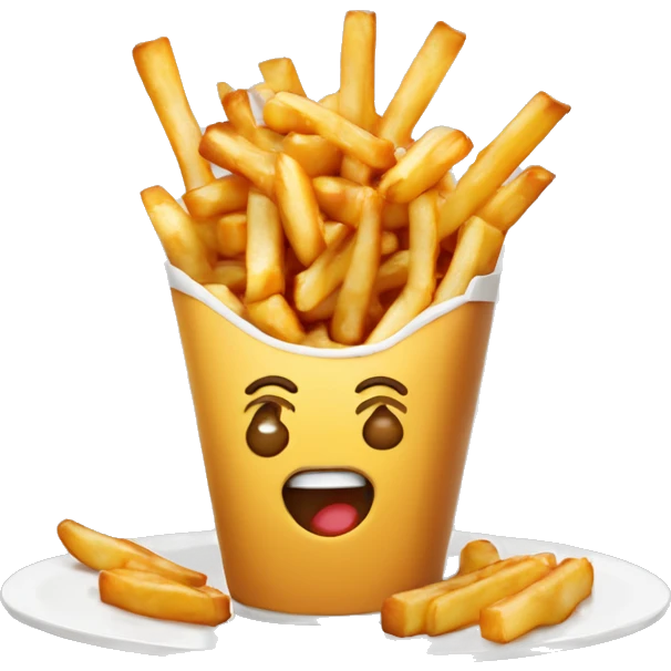 Poutine qui mange une poutine  emoji