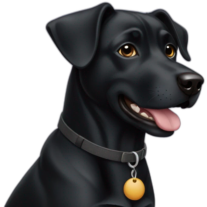 full black dog emoji