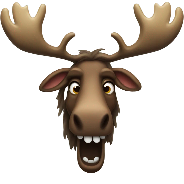 Scary moose emoji